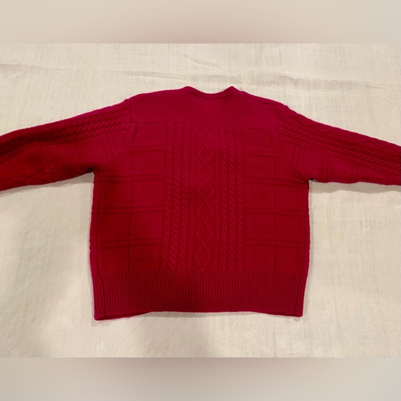 Vintage 80’s Jos. A. Bank fuchsia 100% wool cardigan sweater - medium fit. - Picture 10 of 12